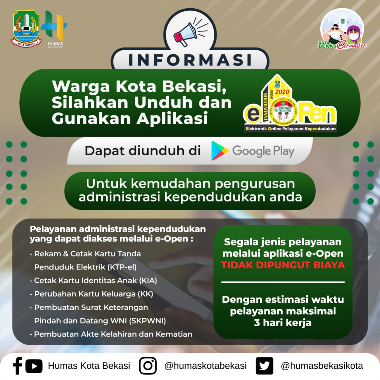 INGIN MENGURUS LAYANAN KEPENDUDUKAN? PAKAI APLIKASI E-OPEN SAJA, MUDAH ...